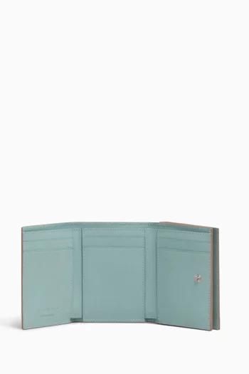 Mending Logo Trifold Wallet in Leather