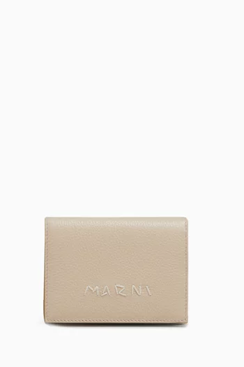 Mending Logo Trifold Wallet in Leather