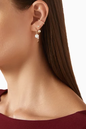 Micro Pearl Earring in 10kt Gold