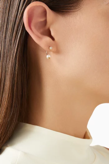 Bumble Bee Single Diamond Earring in 10kt Yellow Gold