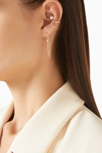Toggle Diamond Chain Single Earring in 10kt Gold