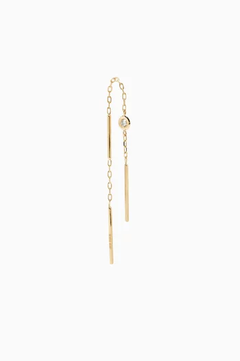 Toggle Diamond Chain Single Earring in 10kt Gold