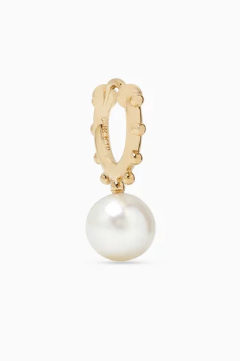 Sea Anemone Single Pearl Earring in 10kt Gold