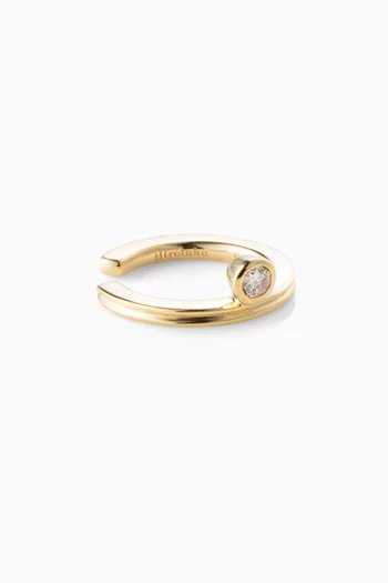 Beluga Diamond Single Ear Cuff in 10kt Gold