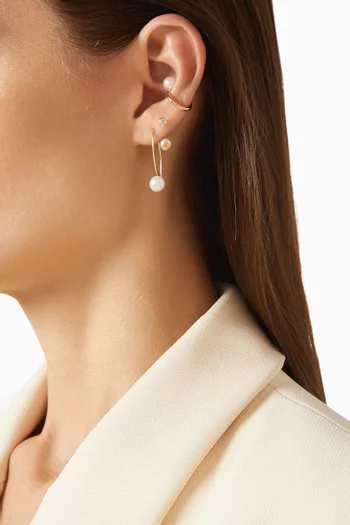 Akoya Pearl U Hook Earrings in 10kt Gold
