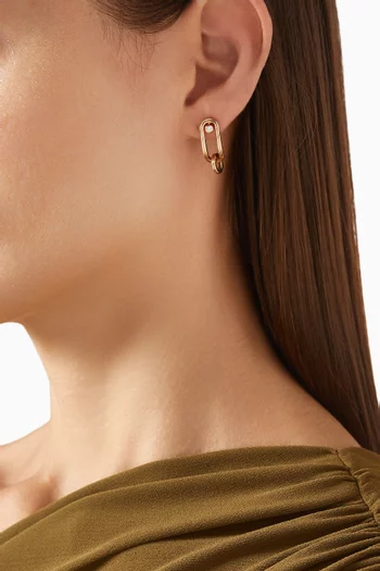 Beluga Oblong Single Diamond Earring in 10kt Gold