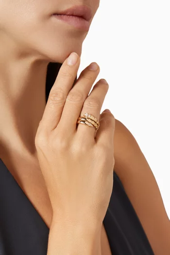 Serpenti Viper Ring in 18kt Yellow Gold