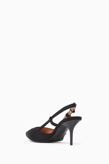 Logo Slingback Pumps in Lycra