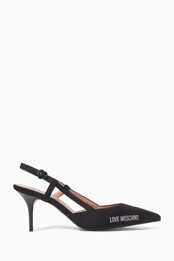 Logo Slingback Pumps in Lycra