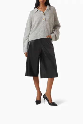 حذاء كلاسيك بافي هارت بتصميم قلب بكعب 95 مم جلد