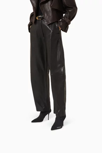 Logo Ankle Boots in Lycra