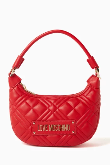 Small Shoulder Bag in Quilted Faux Leather