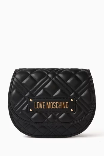 Small Crossbody Bag in Quilted Faux Leather