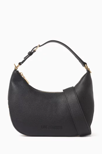 Large Shoulder Bag in Grained Faux Leather