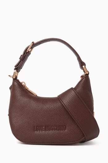 Small Shoulder Bag in Grained Faux Leather