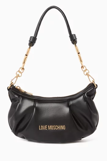 Jewel Shoulder Bag in Faux Leather