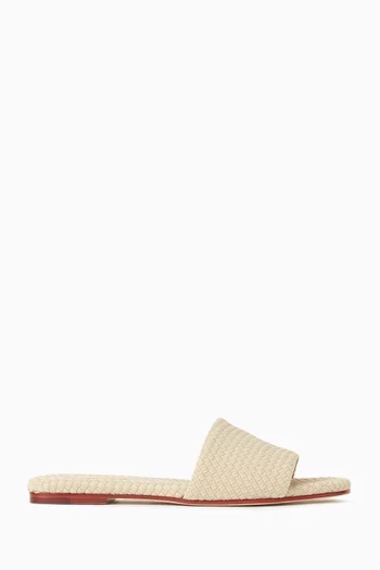 St. Barths Slides in Woven Neoprene