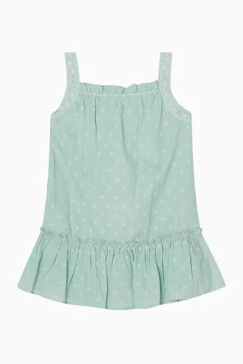 فستان أنيا بنسيج دوبي قطن