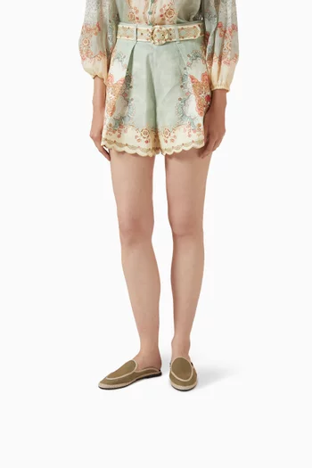 Bruna Slippers in Linen