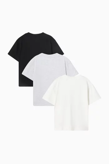 طقم تي شيرت قطن، 3 قطع