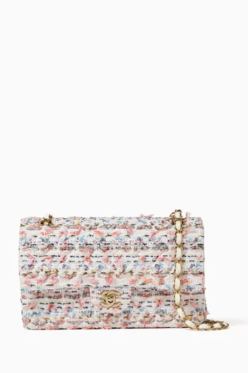 Unused Medium Classic Flap Bag in Quilted Tweed