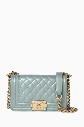 Mini Flap Bag in Glossy Veau Glacé Leather