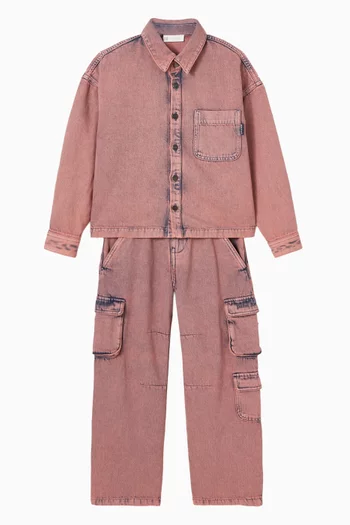 جاكيت قصير مصبوغ دينم