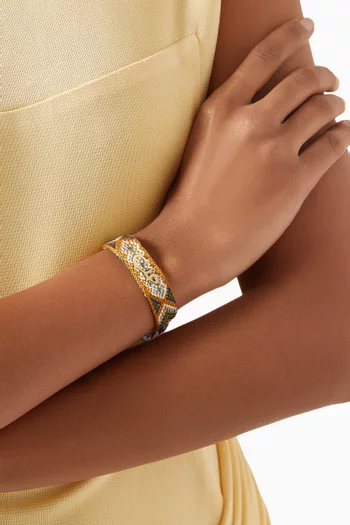 Hobb Bracelet in 18kt Gold & Fabric