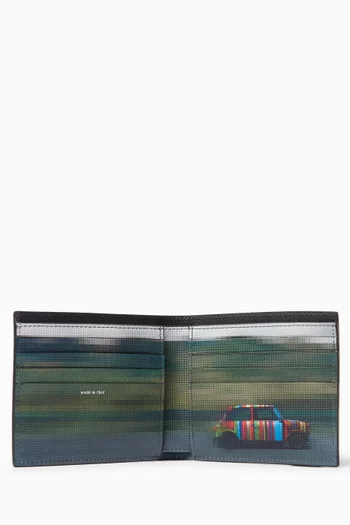 Pixelated Bi-fold Wallet in Leather