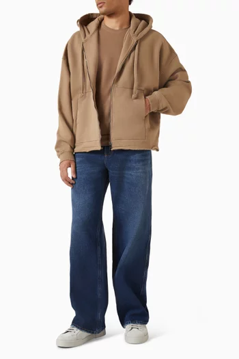 Zip-up Hoodie in Cotton