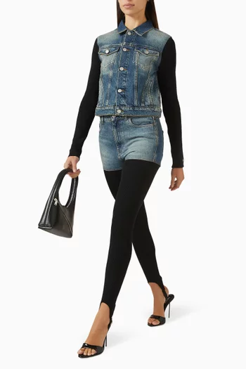 Hybrid Rib Pants in Denim