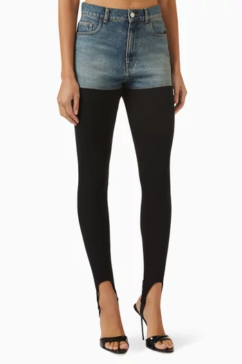 Hybrid Rib Pants in Denim