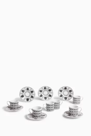 طقم فناجين وأطباق قهوة اركتيكتشر، 6 قطع