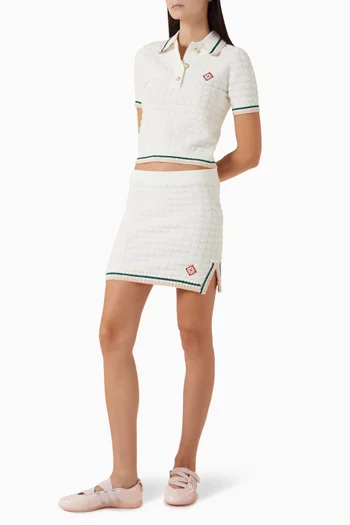 تنورة قصيرة نسيج بوكليه