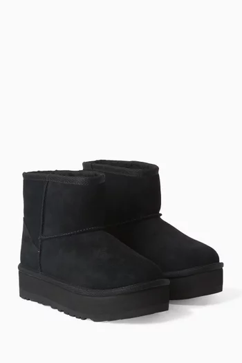 Classic Mini Platform Boots in Suede