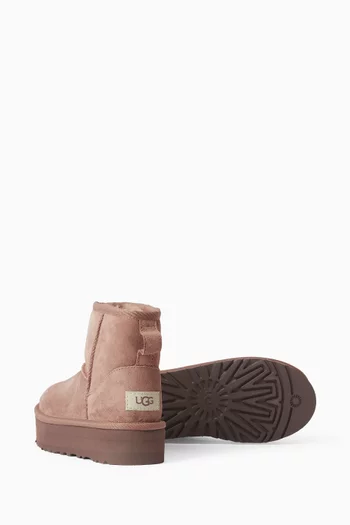 Classic Mini Platform Boots in Suede