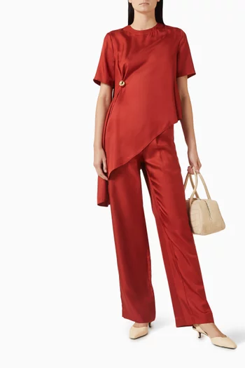 بنطال ألدرا حرير تويل