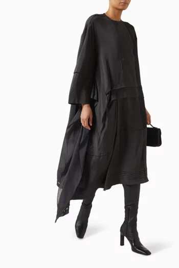 Blouse-style Pleated Dress