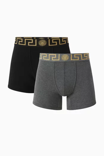 Greca Border Boxer Briefs, Set of 2