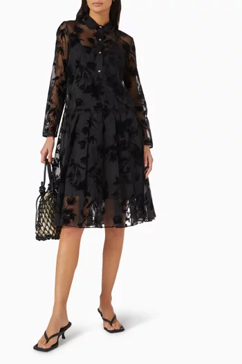 فستان بنمط قميص بملمس بارز أورجانزا