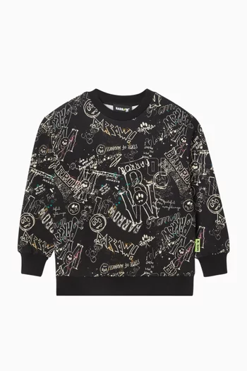 Doodles Sweatshirt in Cotton