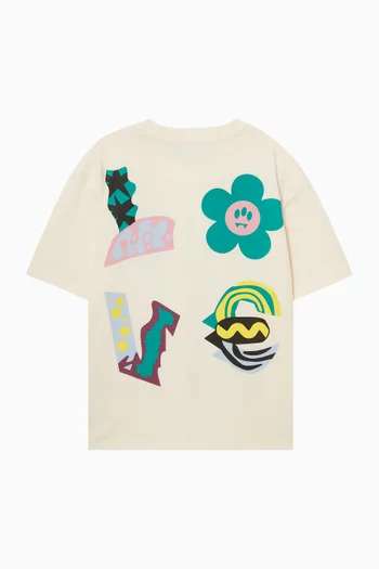 Doodle-print T-shirt in Cotton