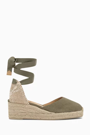 Carina 50 Espadrille Wedges in Organic Canvas