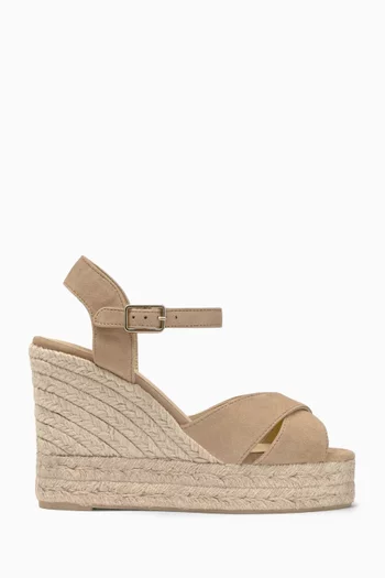 Blaudell Espadrille Wedge Sandals in Suede