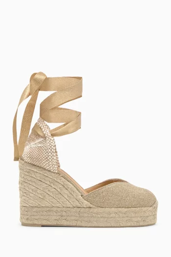 Carina 80 Espadrille Wedges in Canvas