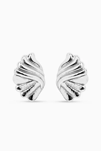 Irina Clip-on Earrings in Silver-plated Brass