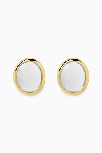 Linda Clip-on Earrings in Gold-plated Brass