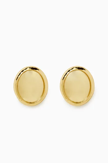 Linda Clip-on Earrings in Gold-plated Brass