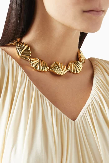 Irina Necklace in 22kt Gold-plated Brass
