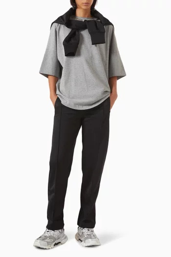 Logo Collar T-shirt in Cotton